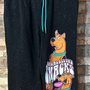 SO Black and Purple Sweatpants with Scooby-Doo Graphic